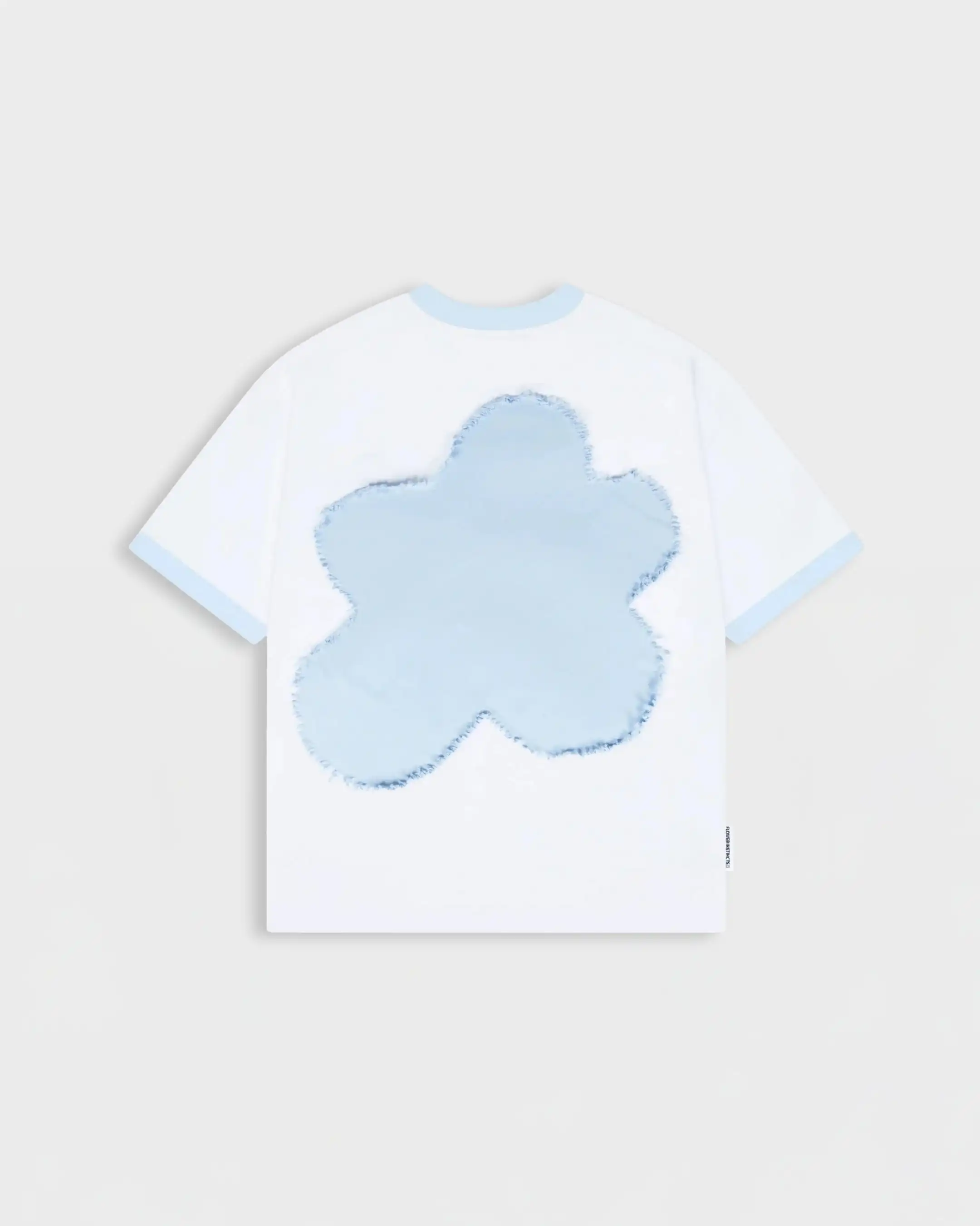 TEE FLOWER BLUE/WHITE