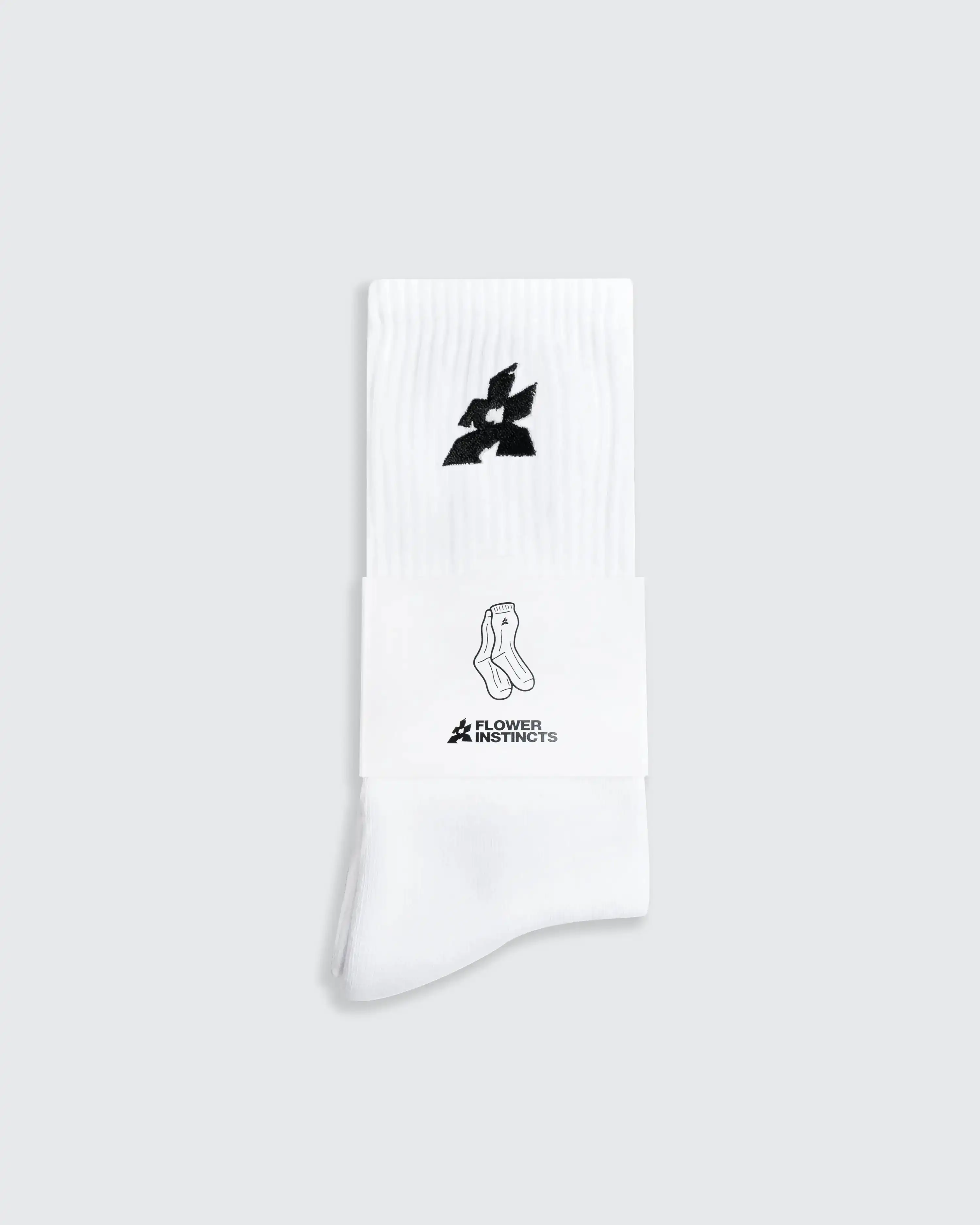 SOCKS FLOWER CLASSIC WHITE - Image 3