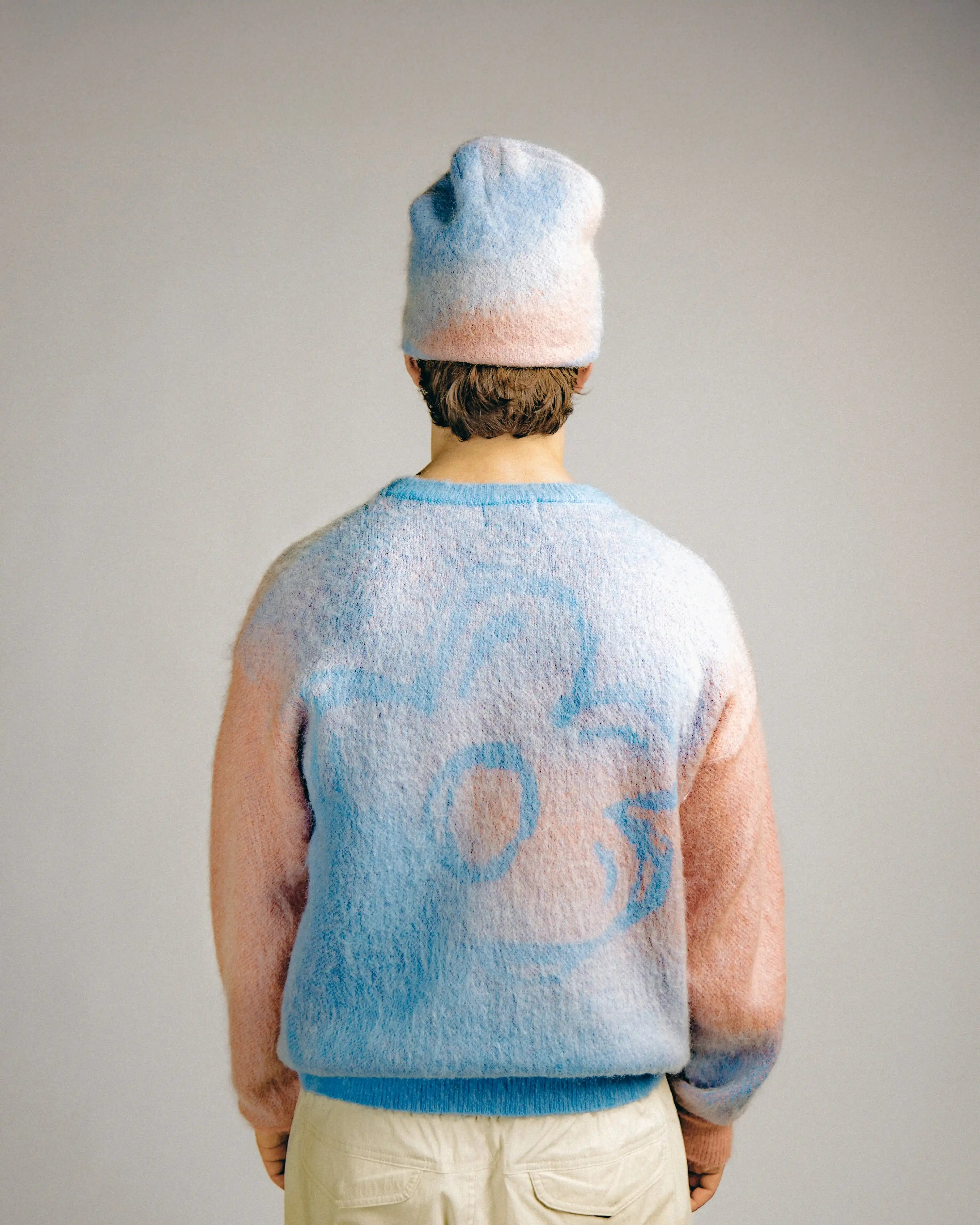 CREWNECK MOHAIR PINK & BLUE - Image 3