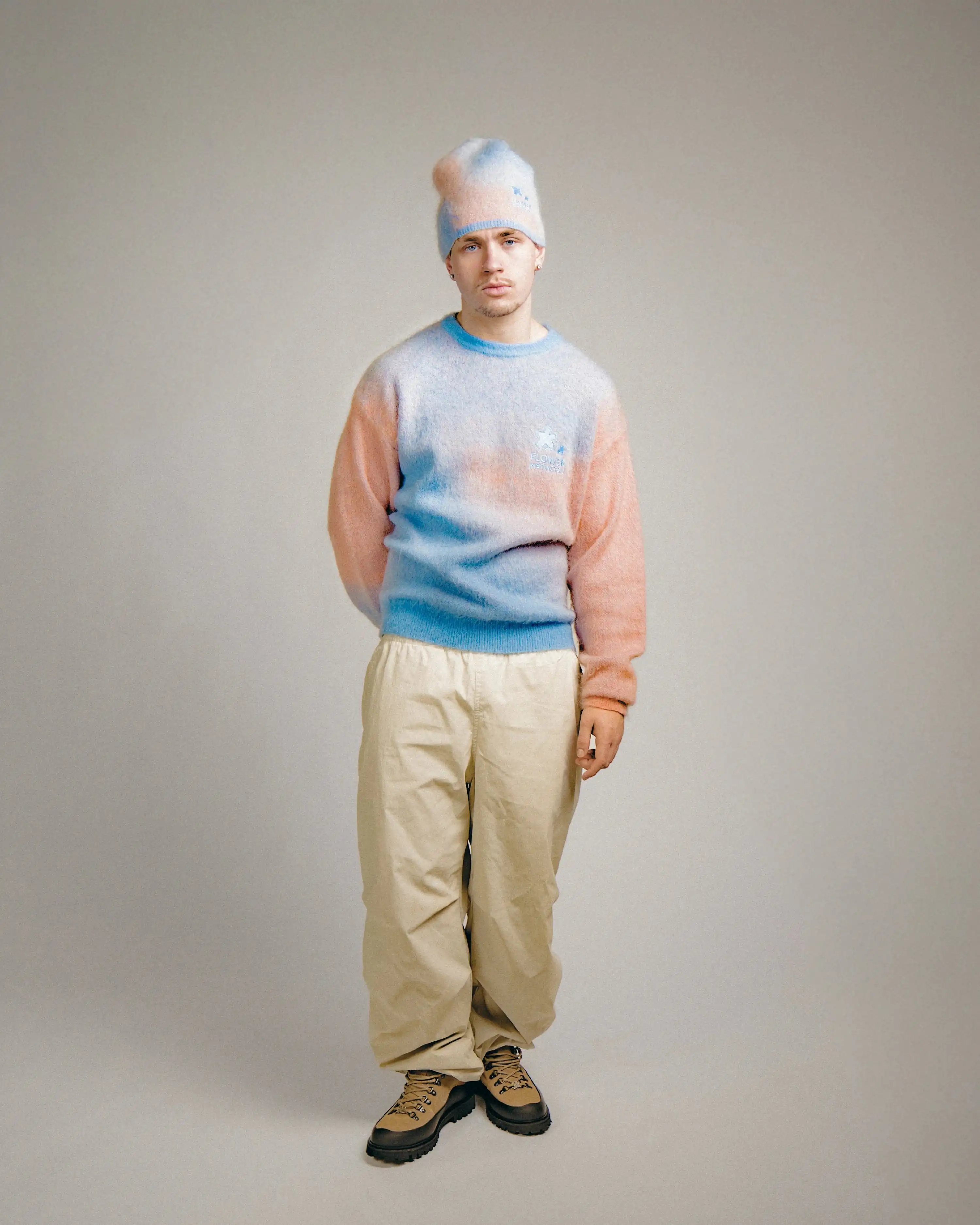 CREWNECK MOHAIR PINK & BLUE - Image 4