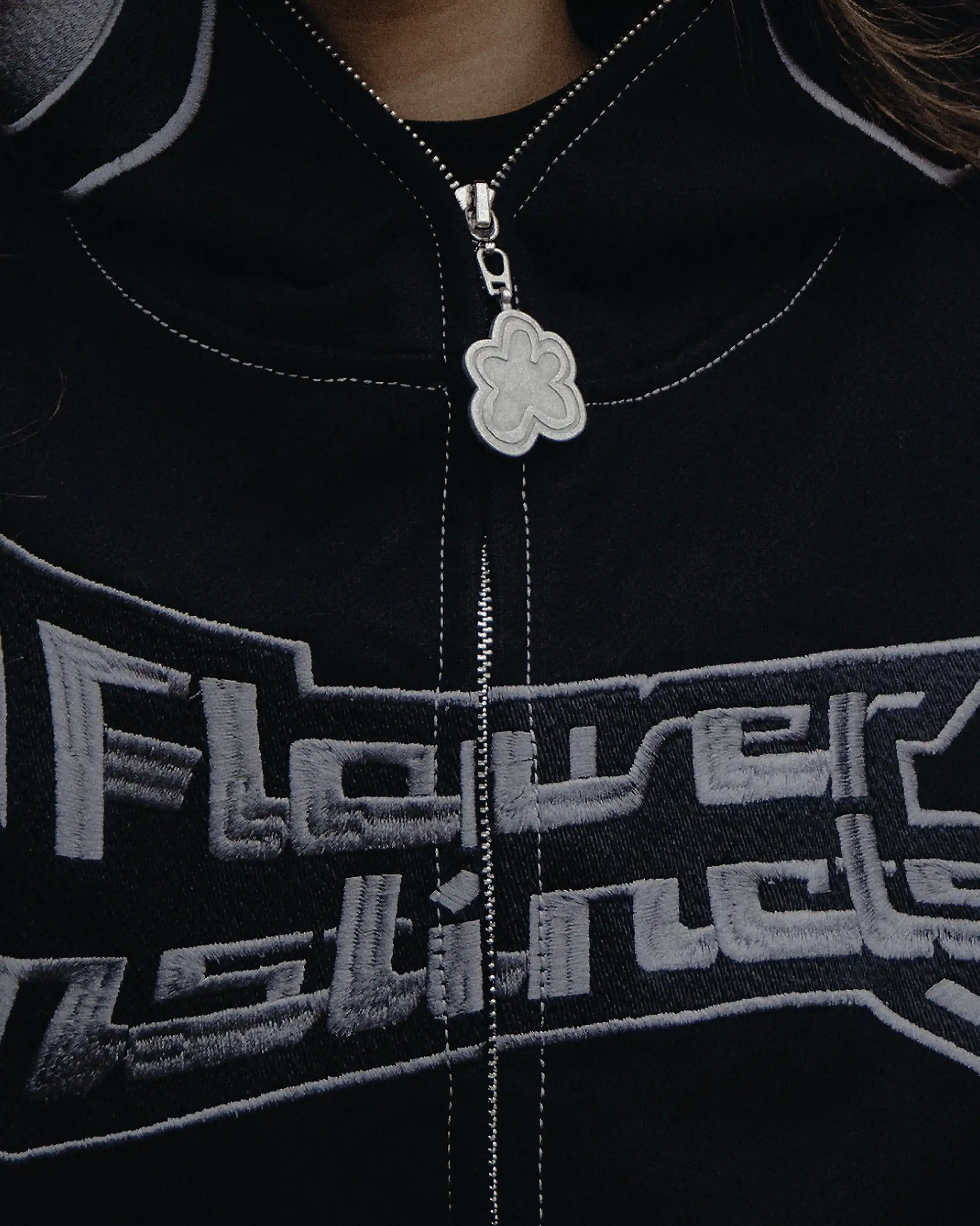 HOODIE FULL ZIP MOLLY BLACK - Image 3