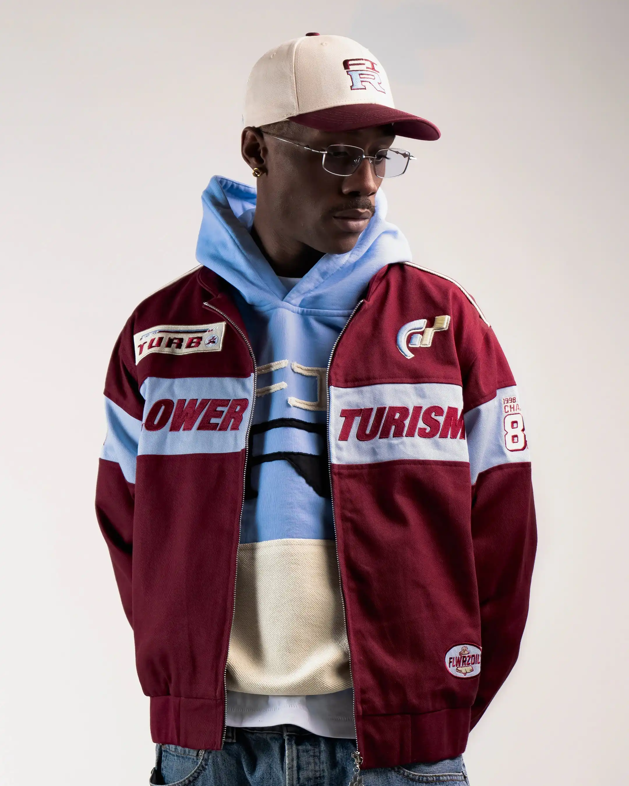 RACING JACKET FLOWER GTR BORDEAUX RED - Image 2