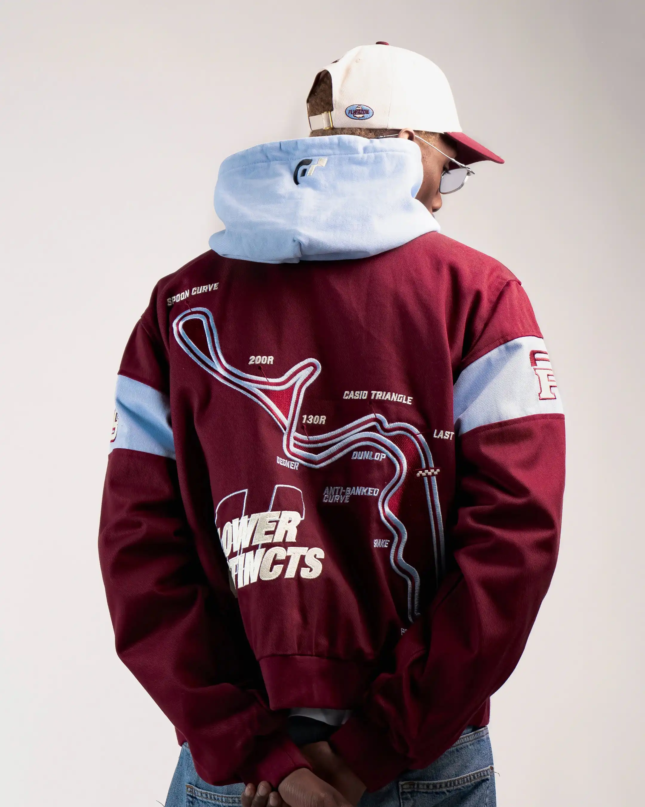 RACING JACKET FLOWER GTR BORDEAUX RED - Image 3