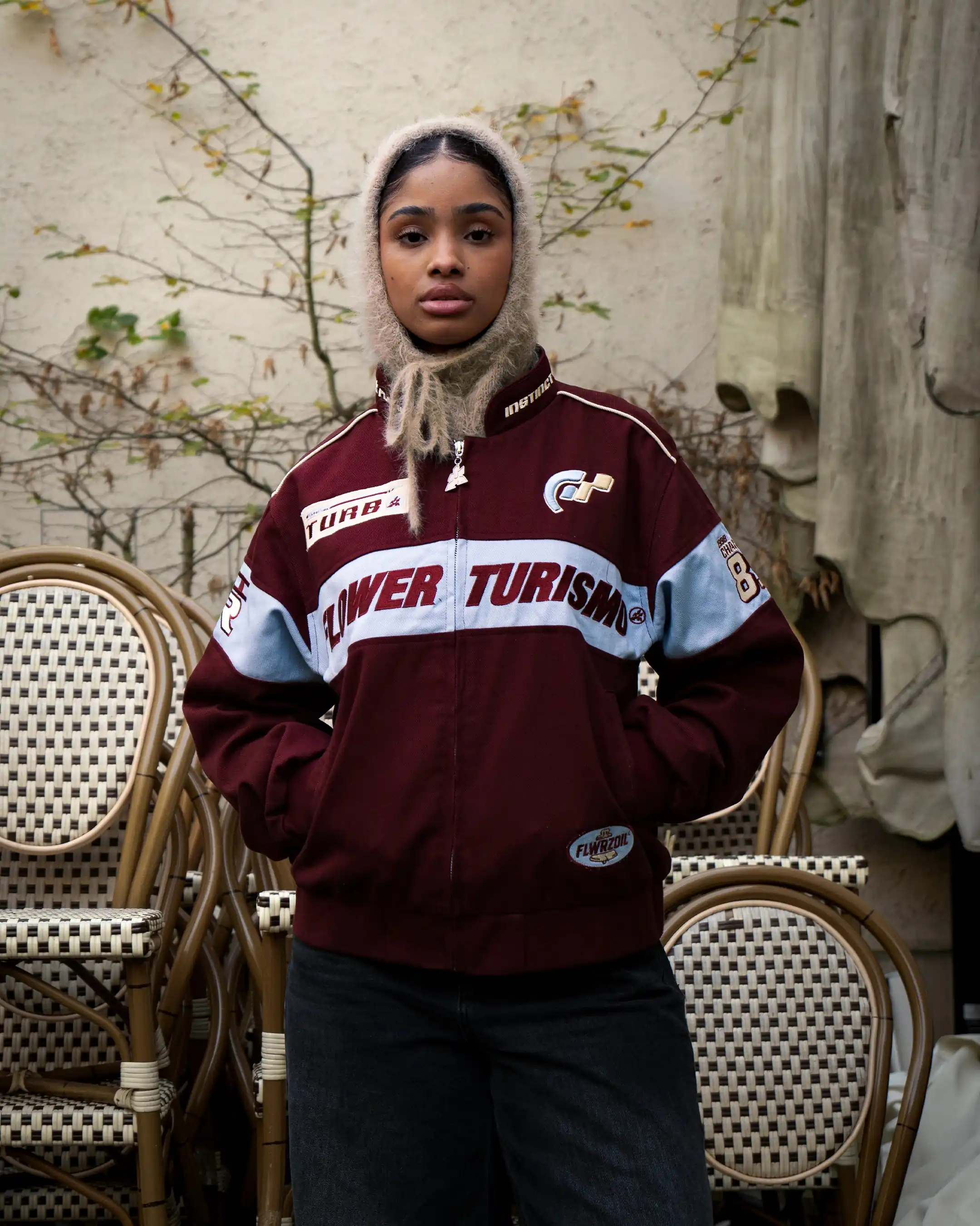 RACING JACKET FLOWER GTR BORDEAUX RED - Image 8