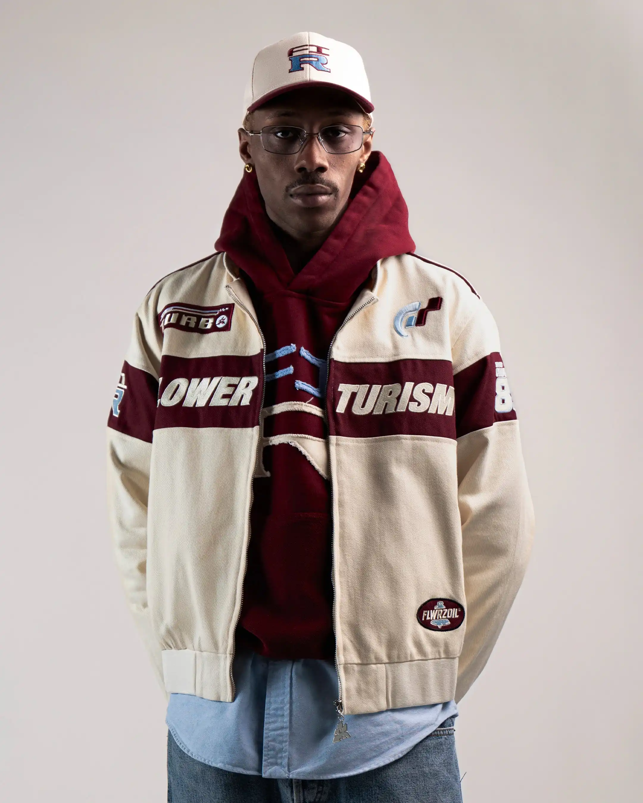 RACING JACKET FLOWER GTR CREME - Image 2