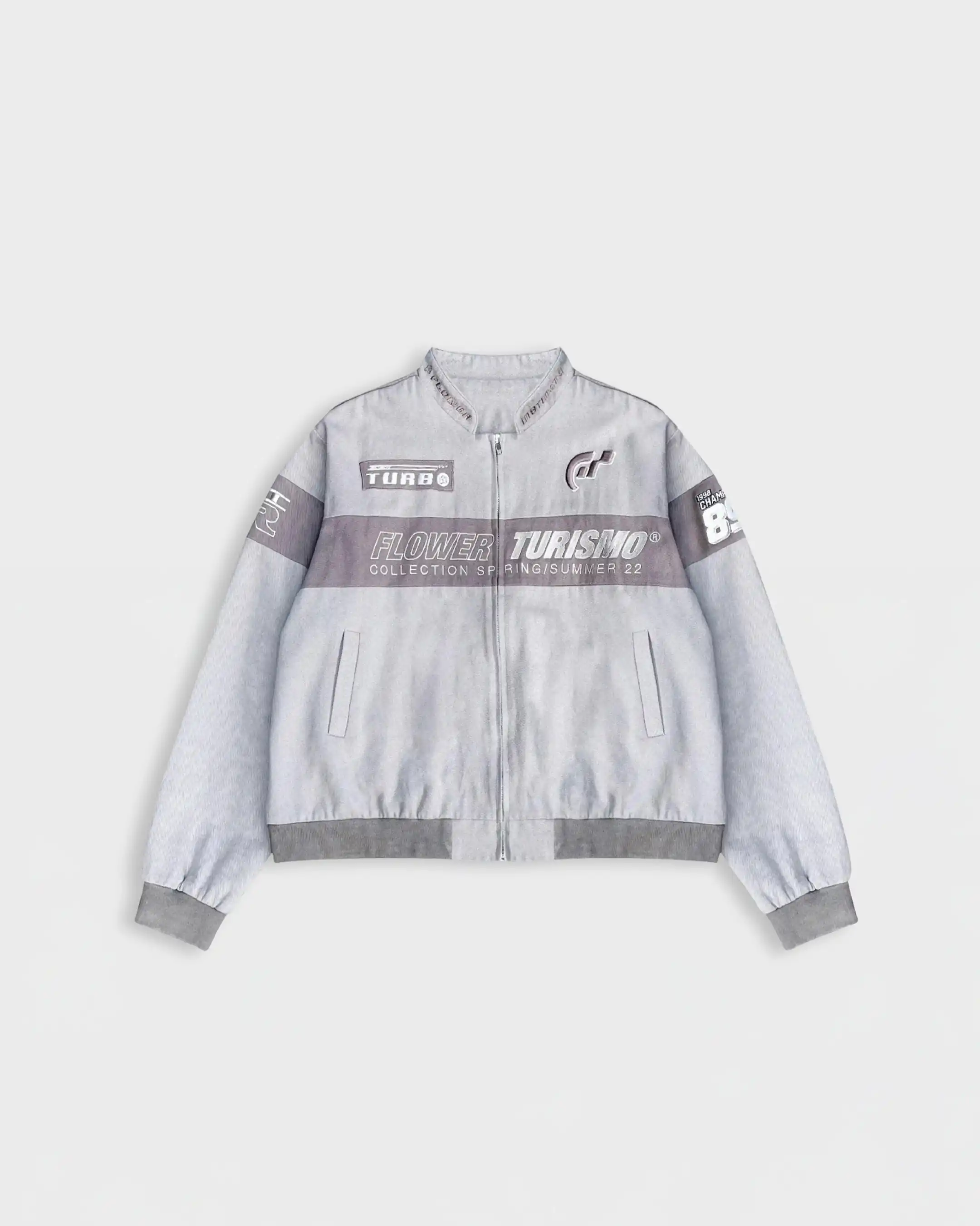 RACING JACKET FLOWER TURISMO GREY