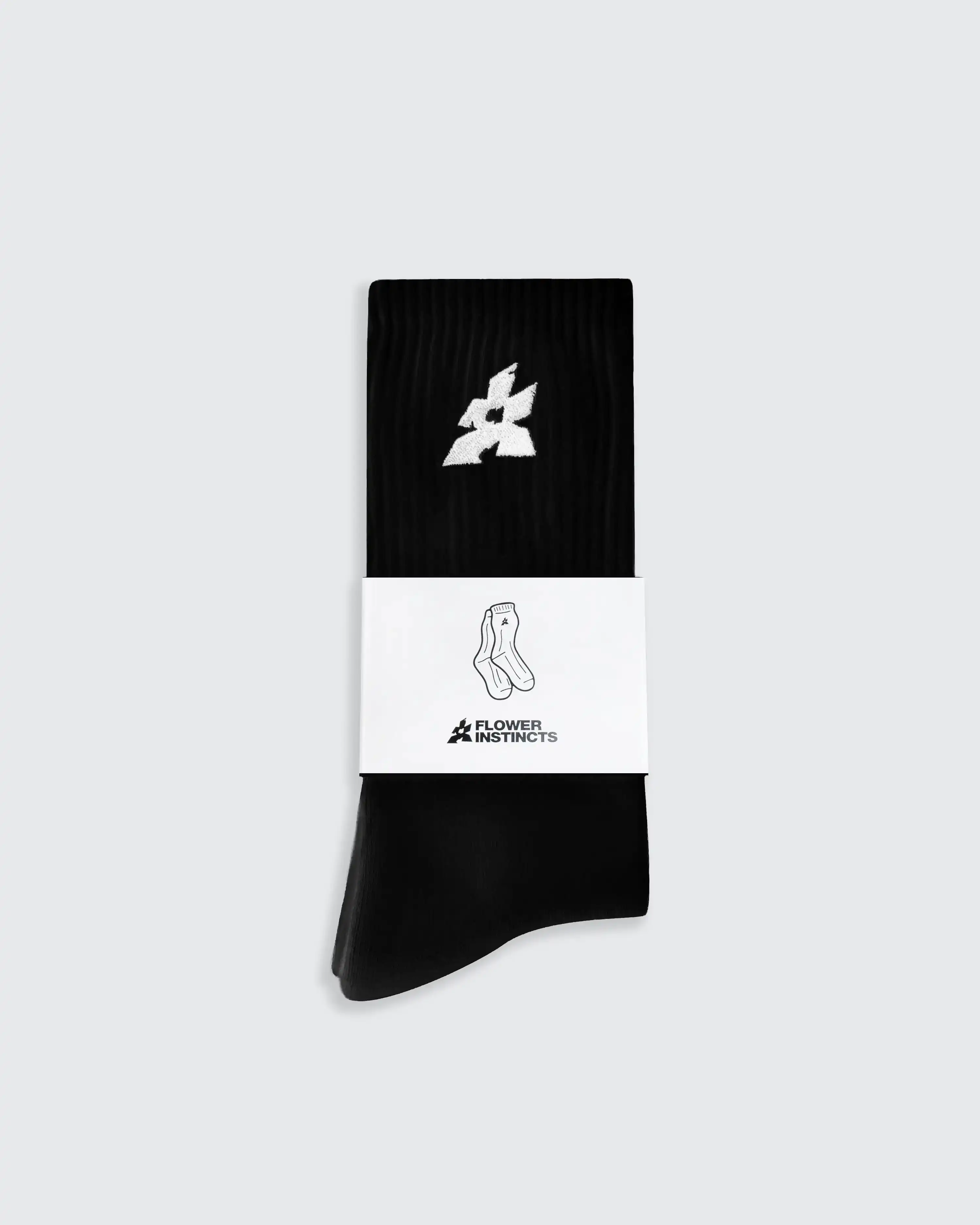 SOCKS FLOWER CLASSIC BLACK - Image 2